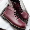 Handmade Women Winter Boots Anatomical Leather Suede Ankle