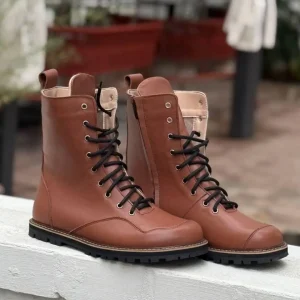 Anatomical Lace Up Boots Women Handmade Suede Or